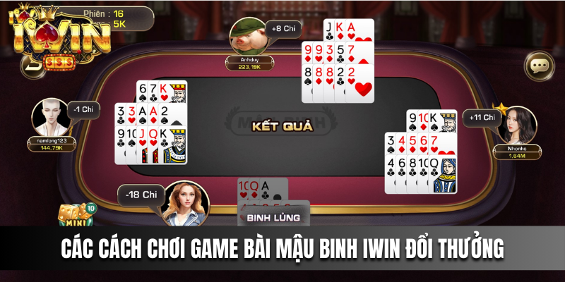 Các cách chơi game bài Mậu Binh IWIN đổi thưởng